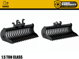 RHINOX RAKE RIDDLE BUCKET 1.5 Ton Class