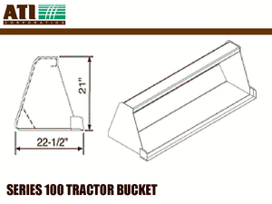 ATI Group Series 100 utility bucket for compact tractors