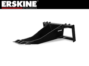 Erskine stump bucket for skid steer loaders