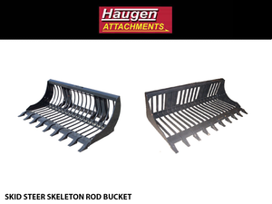 HAUGEN ROD BUCKETS FOR SKID STEERS