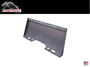 GREYWOLF Universal Skid Steer Plate - Solid, 5/16" thick