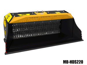 MB shaft screening bucket for skid steer