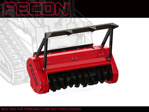 FECON Bullhog Drum Mulcher for Standard Flow Skid Steer
