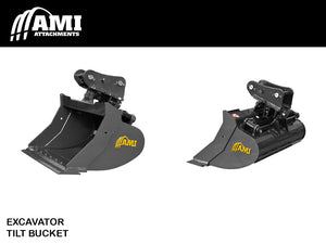 AMI Hydraulic tilt ditch cleaning bucket for excavator 14000 to 24000 lbs.