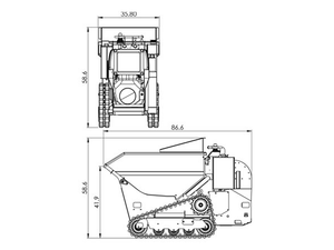 Baumalight DT515RH Self Propelled Track Mini Dumper
