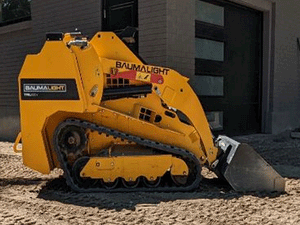 BaumaLight TRL620D stand on compact mini loader