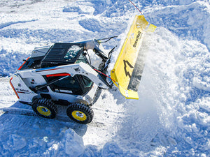 SnowWolf Ultra snow plows with trip edge for skid steer loaders