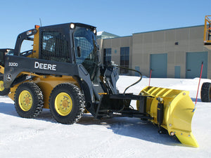 SnowWolf Ultra snow plows with trip edge for skid steer loaders