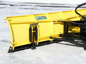 SnowWolf Ultra snow plows with trip edge for skid steer loaders