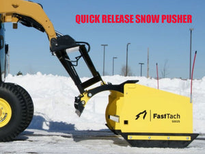 SnowWolf Ultra snow plows with trip edge for skid steer loaders