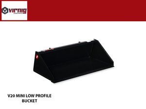 Virnig v20 Mini Skid Steer Low Profile Dirt Bucket