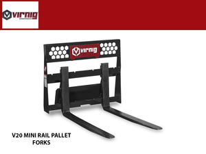 Virnig v20 Mini Skid Steer Rail Pallet Fork