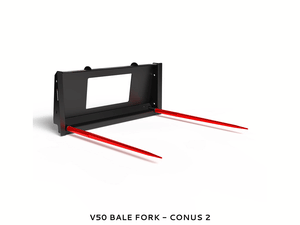 VIRNIG Bale Spears for skid steer loaders