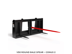 VIRNIG Bale Spears for skid steer loaders