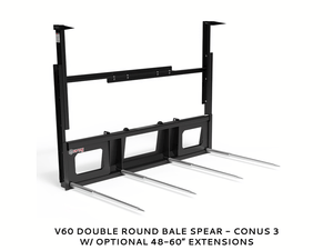 VIRNIG Bale Spears for skid steer loaders