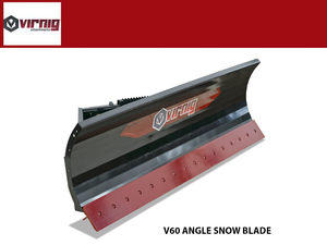 Virnig V60 Trip Edge Angle Snow Blade for machines with skid steer loader mounting