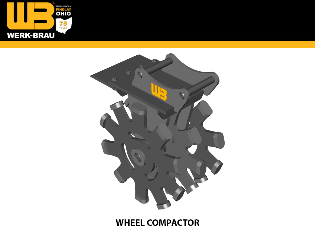 WERK-BRAU Wheel Compactors for  2,100 - 11,000 lbs. (mini 05, 76, 1, 15, and 2)