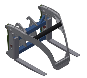 TAG Log & Lumber Forks with Paddle Top Clamp for Class 600 Wheel Loaders