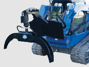 BLUE DIAMOND rotating log grapple for skid steer