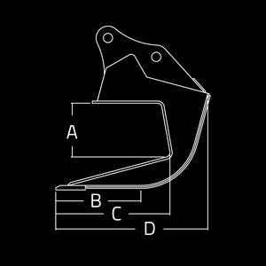WAIN ROY Pavement Slab Removal Buckets for excavators 20,000 - 110,000 lbs.