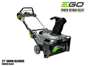 Quitanieves EGO Power Plus de 21" con potencia máxima y hoja de goma