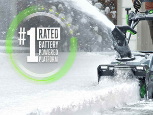 Quitanieves EGO Power Plus de 21" con potencia máxima y hoja de goma