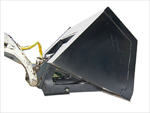 BLUE DIAMOND front dump bucket for machines using universal skid steer coupler