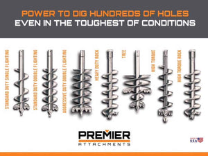 PREMIER auger bits 4ft - 6ft (2" Hex)