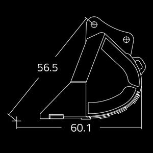 WAIN ROY severe-duty rock buckets for excavators 30,000-41,000 lbs.