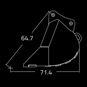WAIN ROY dirt buckets for excavators 52,000 - 65,000 lbs.