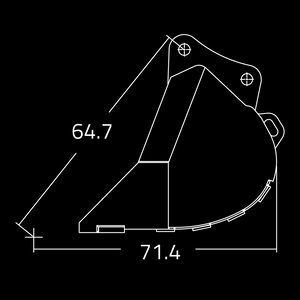 WAIN ROY dirt buckets for excavators 65,000 - 95,000 lbs.
