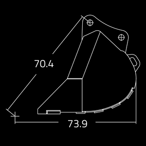 WAIN ROY dirt buckets for excavators 65,000 - 95,000 lbs.