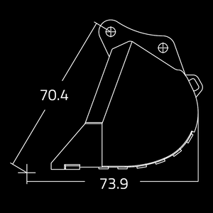 Cucharones de tierra WAIN ROY para excavadoras 95,000 - 110,000 lbs.