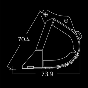 WAIN ROY severe-duty rock buckets for excavators 95,000-110,000 lbs.