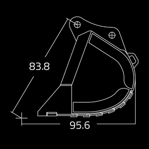 WAIN ROY severe-duty rock buckets for excavators 95,000-110,000 lbs.