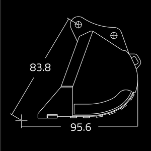 Cucharones de tierra WAIN ROY para excavadoras de 110,000 - 160,000 lbs.
