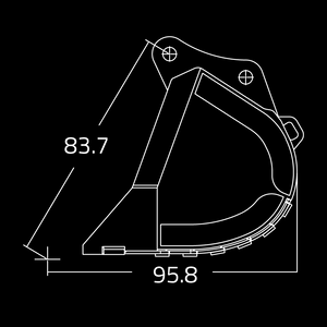 WAIN ROY severe-duty rock buckets for excavators 110,000-160,000 lbs.