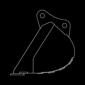 WAIN ROY ditching & grading buckets for excavators 30,000-41,000 lbs.