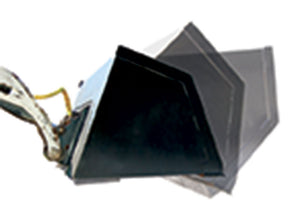 BLUE DIAMOND front dump bucket for machines using universal skid steer coupler