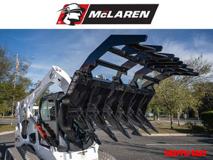 Rastrillo de pinza MCLAREN para minicargadora