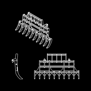 WAIN ROY Dozer Blade Root Rakes for Bulldozers