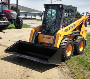 BERLON low profile extended lip bucket for skid steers