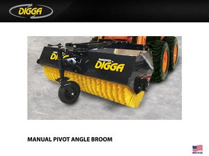 DIGGA MANUAL PIVOT ANGLE BROOM FOR SKID STEERS