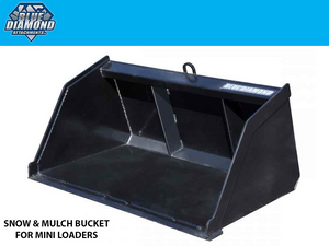 BLUE DIAMOND snow and mulch bucket for mini loader