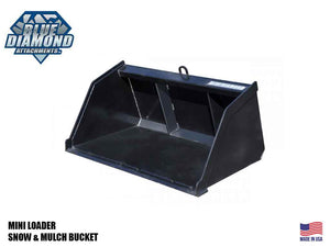 BLUE DIAMOND snow and mulch bucket for mini loader