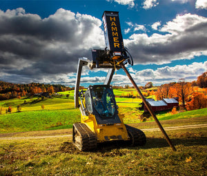 DANUSER Hammer Post Driver for skid steer