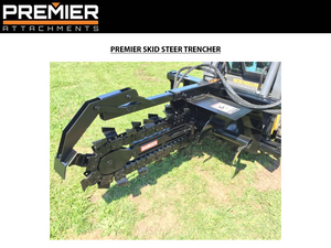PREMIER duo tach trencher for Skid steers and mini loaders