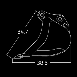 WAIN ROY Severe duty rock buckets for excavators 12500-20000 lbs.