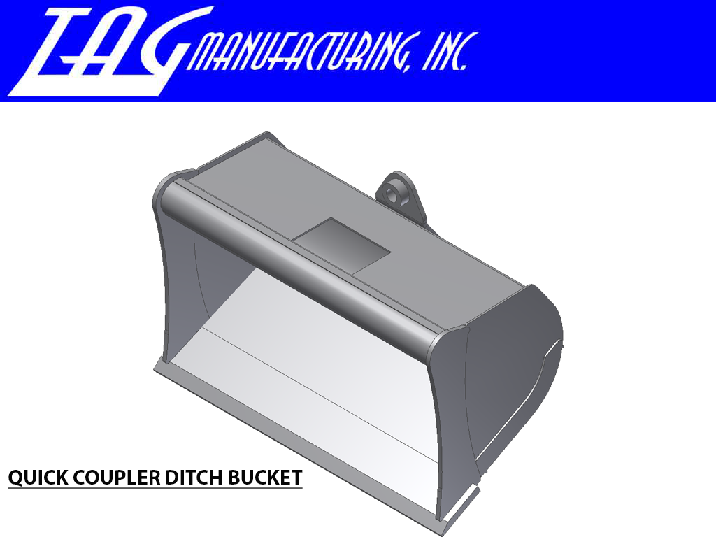 TAG quick coupler Ditch Buckets with 3.00" T-pin for 40,000 - 45,000 lbs. excavators