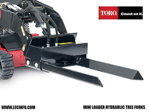 TORO DINGO HYDRAULIC TREE FORKS FOR MINI LOADER